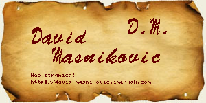 David Masniković vizit kartica